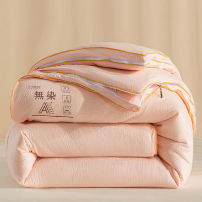 2023新款针织棉华夫格大豆被-子母被 150x200cm 4+6斤 粉色