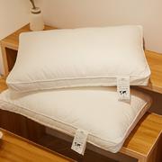 出口日本五星级酒店羽丝绒枕头新款80s柔赛丝软枕芯 48*74cm 1400g高枕白色