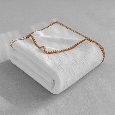 2022新款漫生活轻奢提花针织盖毯毯子 150x200cm 白色