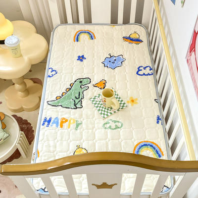 2023新款幼儿园婴儿床护垫床垫 50X120cm 恐龙派对