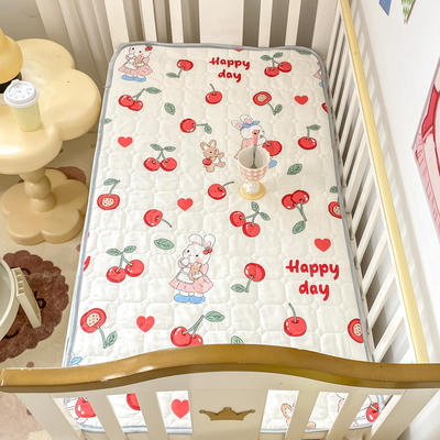2023新款幼儿园婴儿床护垫床垫 50X120cm 樱桃兔