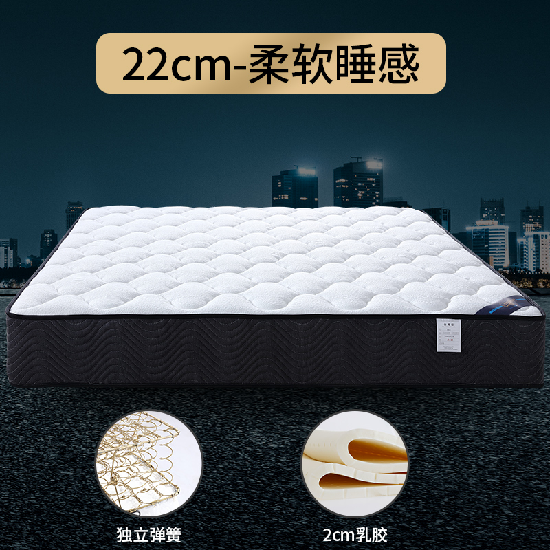 2021新款-弹簧床垫M02  顺丰/京东包邮 1 独立弹簧+2.0乳胶(22cm)