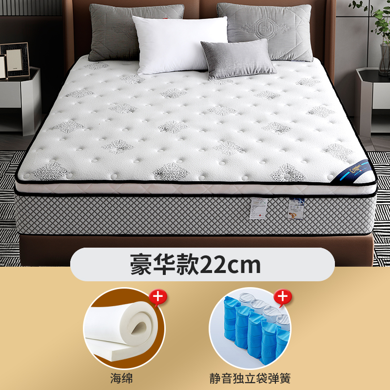 2021新款-弹簧床垫享睡  顺丰/京东包邮 0.9*2.0m 豪华款 22cm