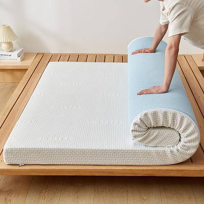 2023新款记忆棉活套竹炭海绵床垫（正反面双用）-风格二 100*200cm-厚5cm 活套竹炭床垫