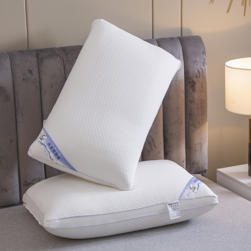 2024新款纯色枕芯枕头乳胶大象热熔枕 水洗热熔枕 48x74cm 水洗热熔枕粉色