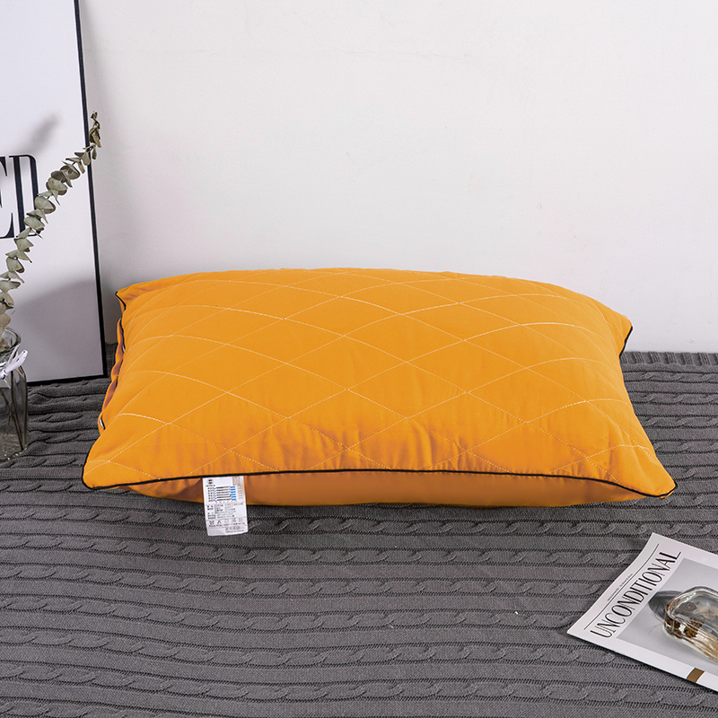 2023新款高回弹超舒适单边立体枕 枕头枕芯 橘色