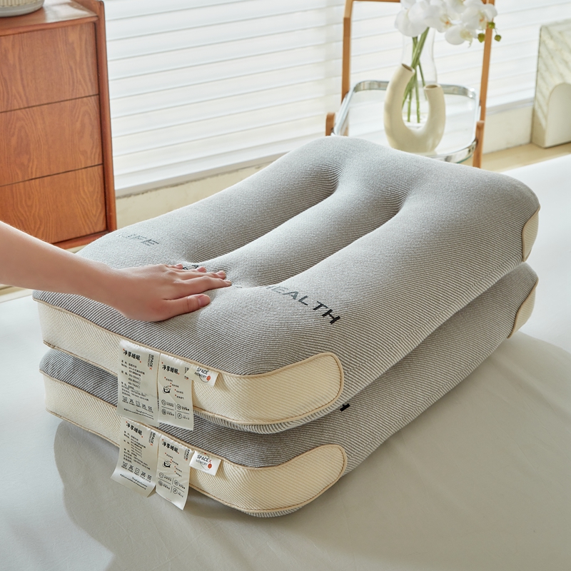 2024新款超柔针织定型枕头枕芯护颈枕 灰色48x74cm/只900g