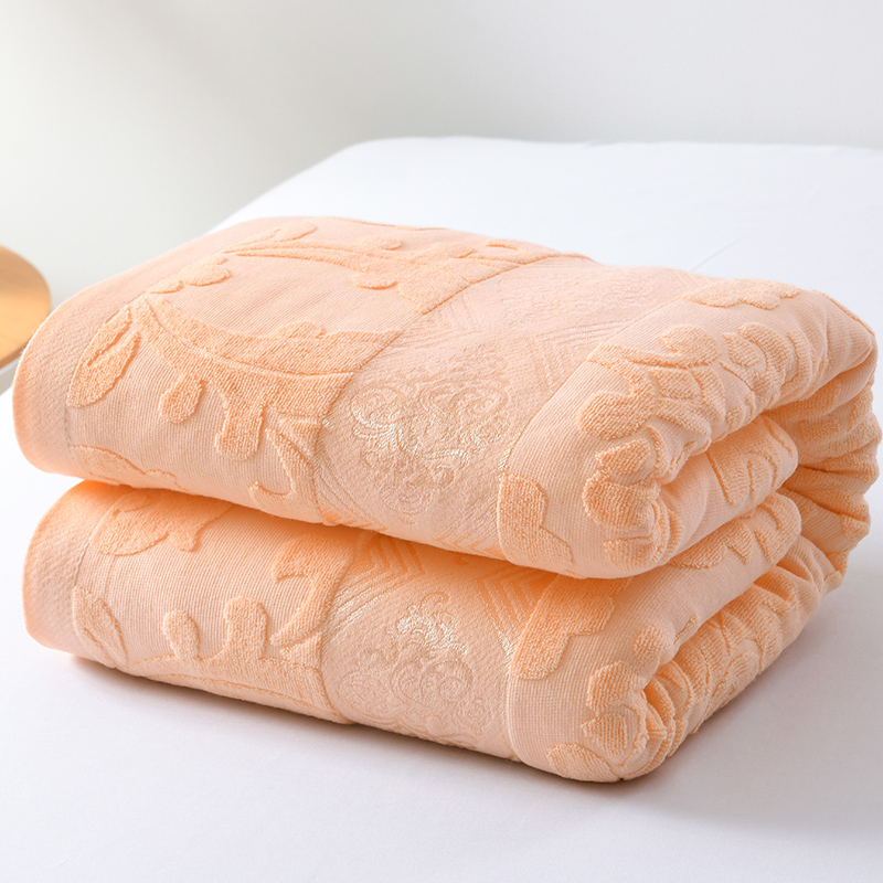 2024老式怀旧A类纯棉毛巾被 180x220cm 欧典风尚-橙色