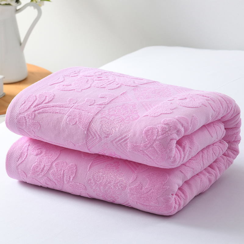 2024老式怀旧A类纯棉毛巾被 180x220cm 欧典风尚-粉色