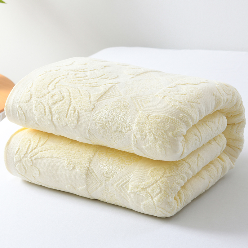 2024老式怀旧A类纯棉毛巾被 180x220cm 欧典风尚-米白