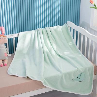 2022新款婴儿宝宝童被新生儿盖毯超柔舒适吸水中小童浴巾105*105cm/条 小象绿