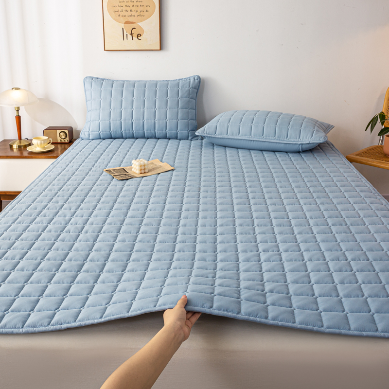 2023新款A类加厚原棉双面可用床垫子 120*200cm 蓝色