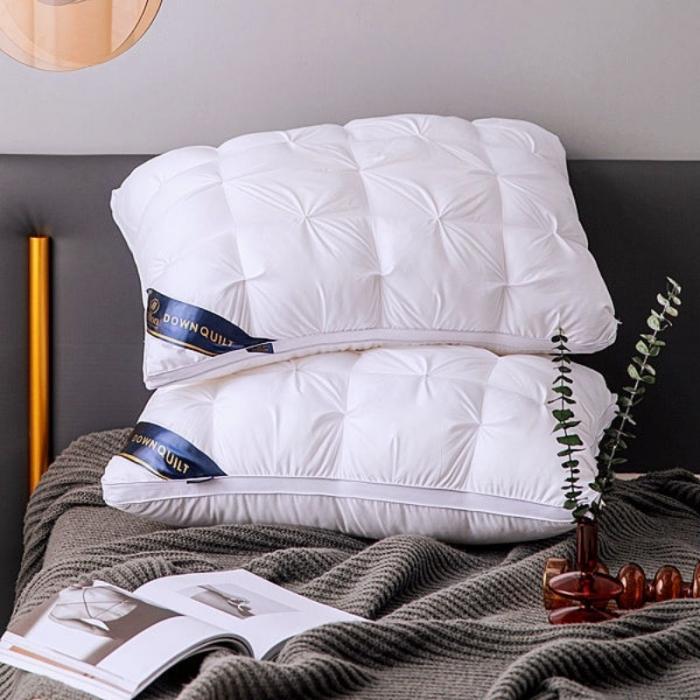 2023新款纽花枕枕头枕芯 48x74cm/只白色低枕