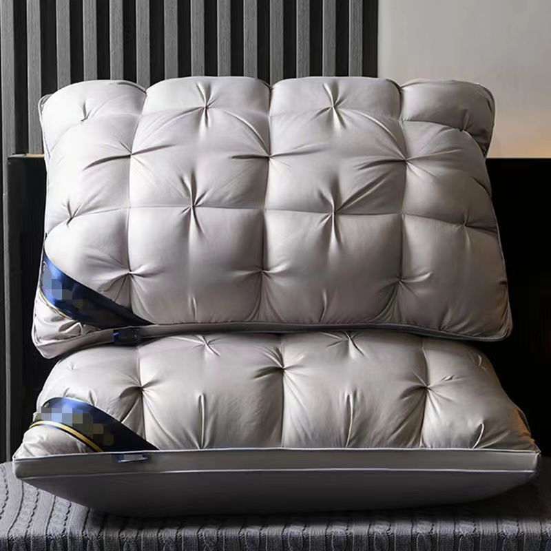 2023新款纽花枕枕头枕芯 48x74cm/只灰色中枕