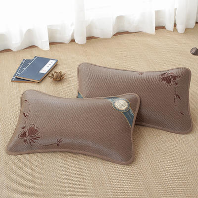 2022新款夏季夏凉枕头枕芯藤枕保健枕茶叶枕头-心盎然 牛皮藤巧克力色35x56cm