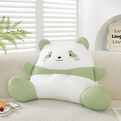 2024新款公仔靠枕儿童抱枕腰枕玩具枕芯羊驼 40X38cm 熊猫 绿