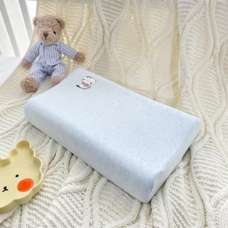 2021新款彩棉系列乳胶枕 儿童枕蓝色27*44（含内外套）