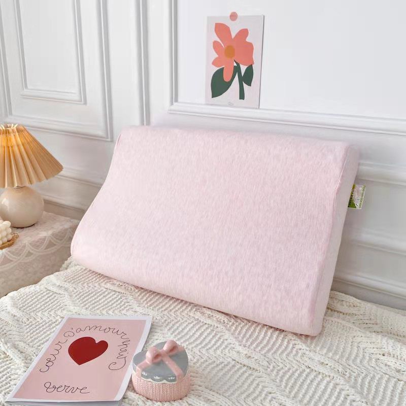 2021新款彩棉系列乳胶枕 学生枕粉色30*50（含内外套）