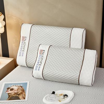 2022新款冰豆豆泰国乳胶枕头枕芯 冰灰（40*60厘米8/10中低枕曲线款）
