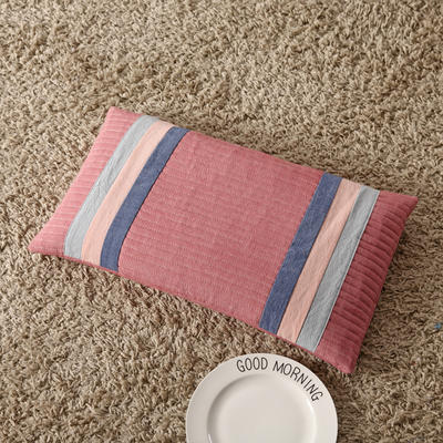 2021新款 荞麦枕纯棉水洗棉绗缝枕枕头枕芯 豆沙红