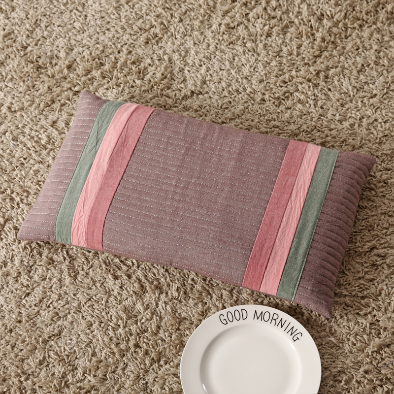 2021新款 荞麦枕纯棉水洗棉绗缝枕枕头枕芯 咖啡色