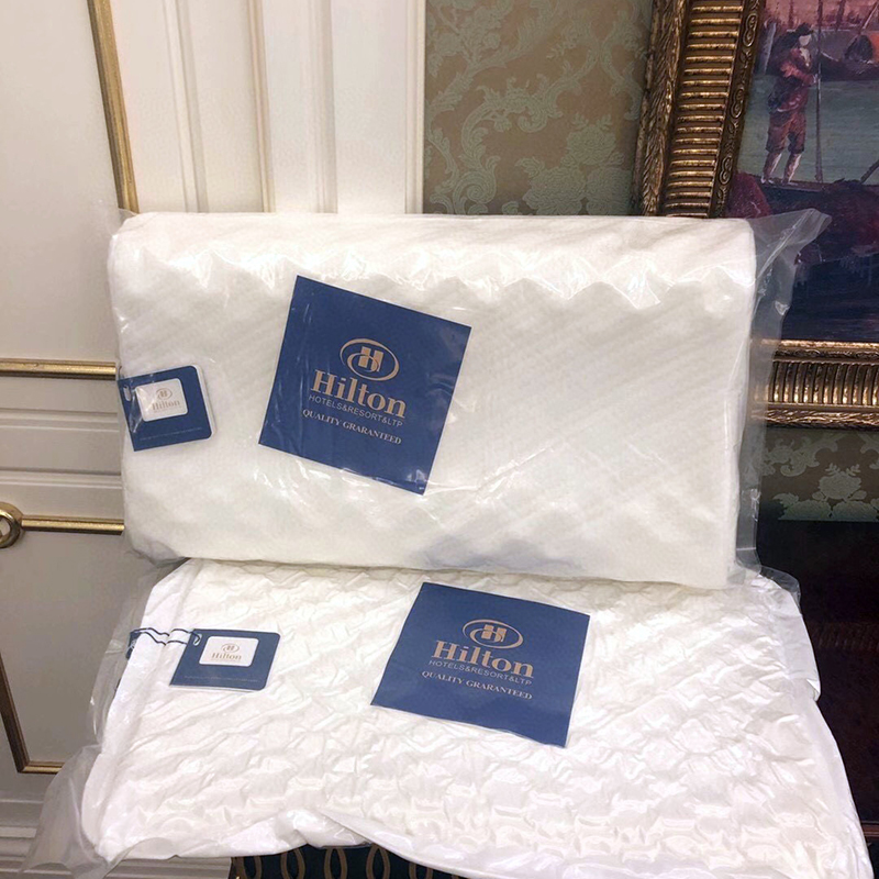 2021新款微商爆款希尔顿乳胶枕纯天然乳胶枕头枕芯一对（两只） 30*50cm白色一对
