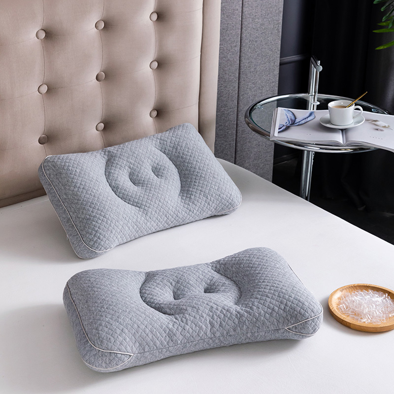 新款透气PE软管枕头可水洗tpe枕芯可调节高度多分区保健枕 35*55cm笑脸枕（TPE软管）