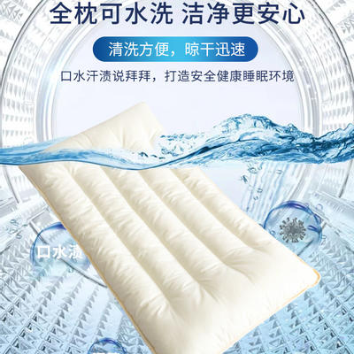 2021新款TPE软管枕幼儿园小学生卡通枕头可水洗抗菌枕芯 38*48cm小鸡蓝