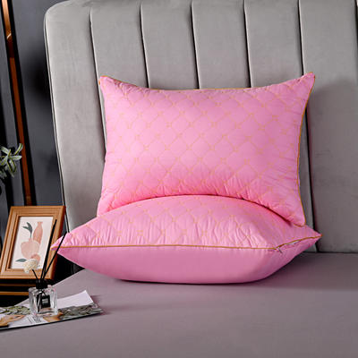 2021新款仿真丝单边枕头枕芯系列48*74/只 粉色（700克）