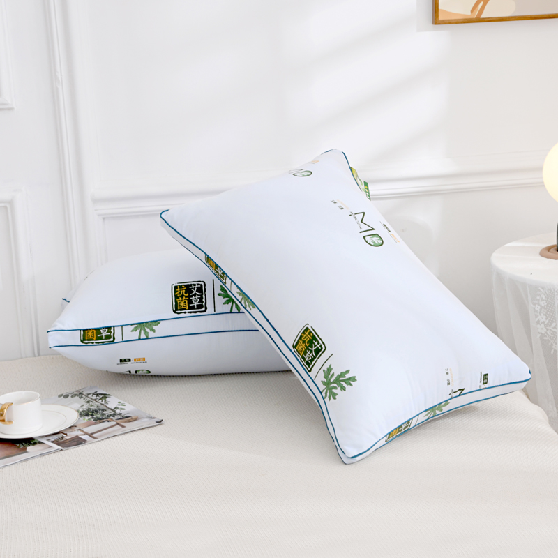 2022新款多色艾草枕枕头枕芯系列 立体款低枕绿色