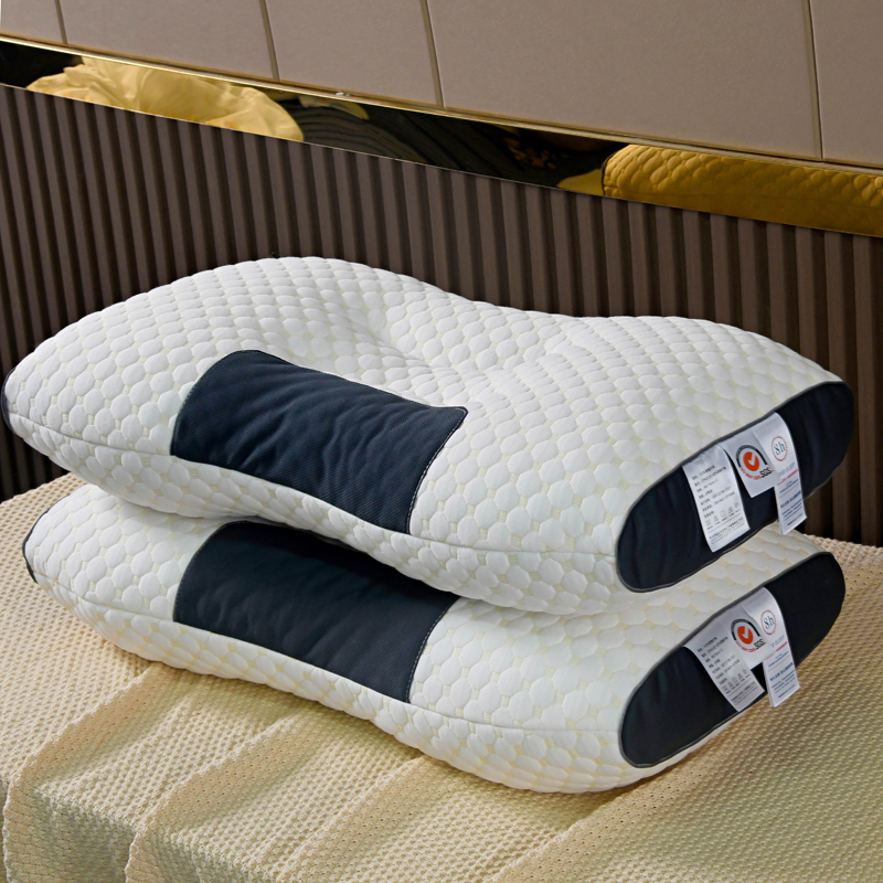 2023新款针织棉按摩枕+枕头枕芯 48*74cm 豆豆中枕