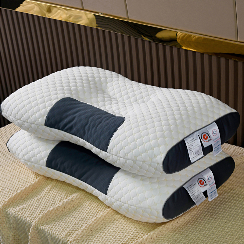 2023新款针织棉按摩枕+枕头枕芯 48*74cm 豆豆高枕