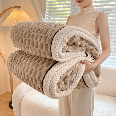 2023新款A类金龟绒单层毛毯贝贝绒多功能双面绒盖毯 150*200cm 金龟绒-奶咖