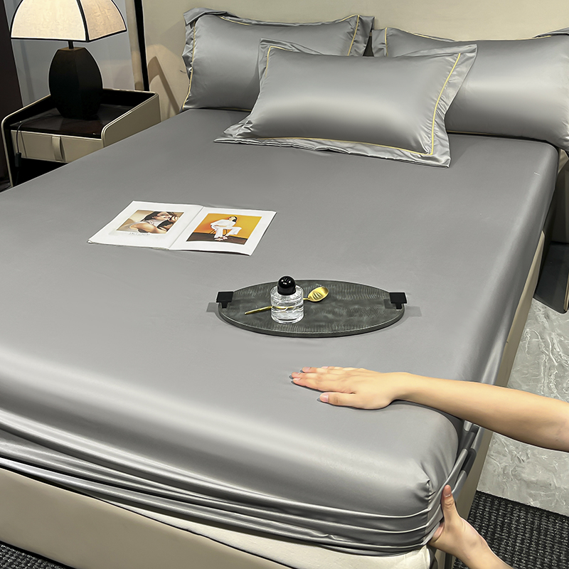 2025外贸内销跨境电商亚马逊速卖通单床笠三件套欧美尺寸多多跨境平台TEMU SHEIN笠高30cm 极简-深灰