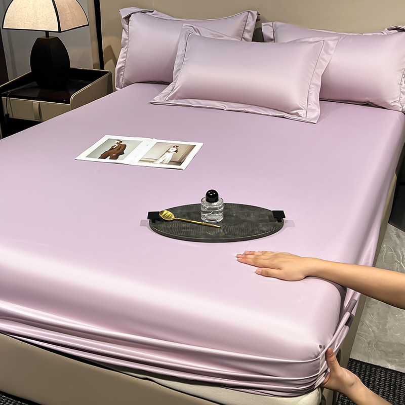 2025外贸内销跨境电商亚马逊速卖通单床笠三件套欧美尺寸多多跨境平台TEMU SHEIN笠高30cm 极简-香紫