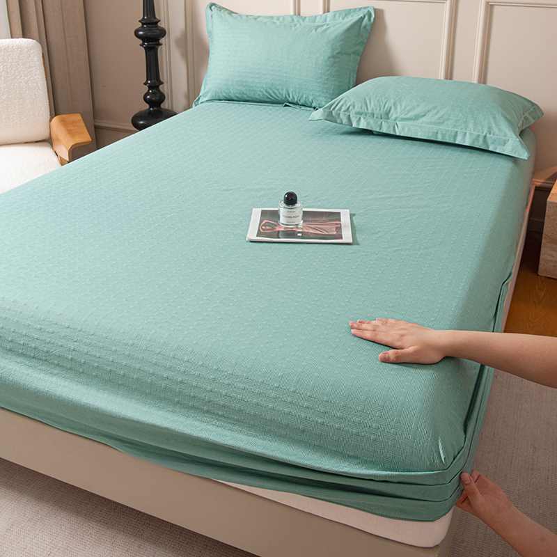 2025外贸内销跨境电商亚马逊速卖通磨毛单床笠三件套欧美尺寸多多跨境平台TEMU SHEIN笠高30 雅格-松绿