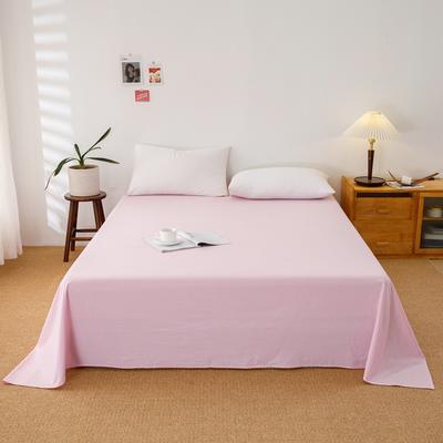 2023新款纯色全棉色织水洗棉单品系列-单床单 160*230cm单床单 浅紫