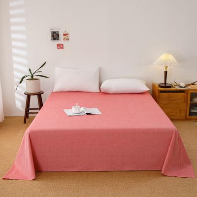 2023新款纯色全棉色织水洗棉单品系列-单床单 160*230cm单床单 紫红