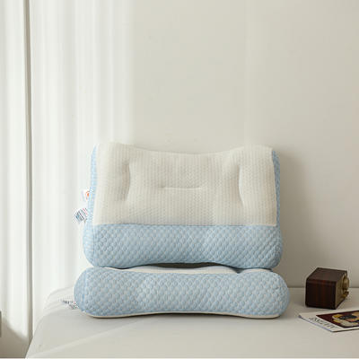 2024新款家用枕头枕芯护颈枕 48*74cm/只 蓝色