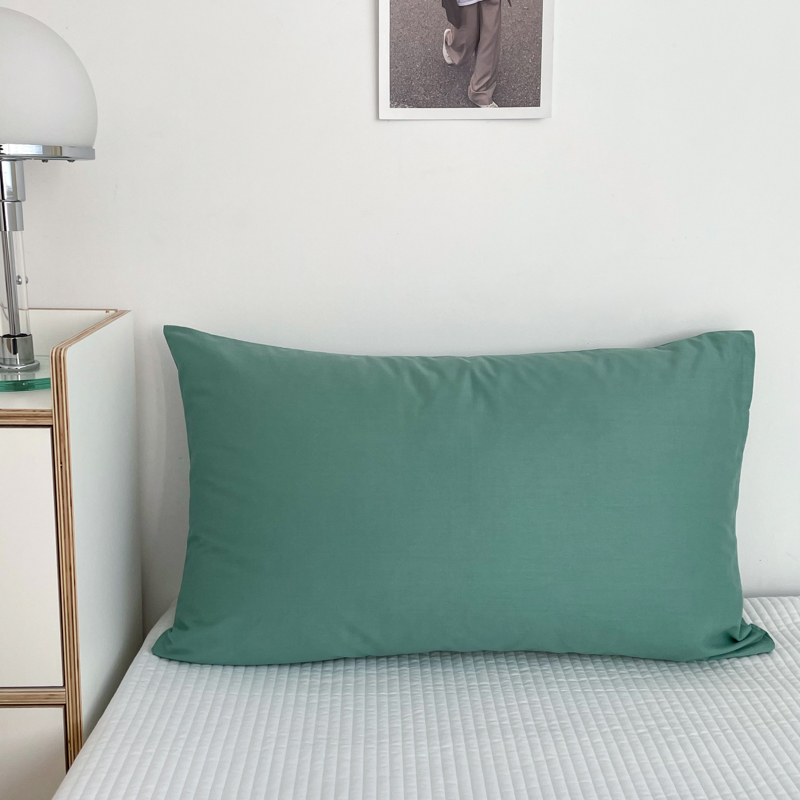 2022新款全棉纯色单品枕套系列 48*74cm/个 青绿