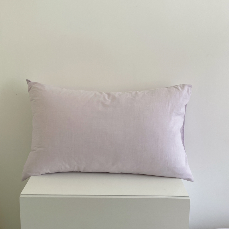 2023新款全棉色织水洗棉单枕套系列 48*74cm/只 香芋紫