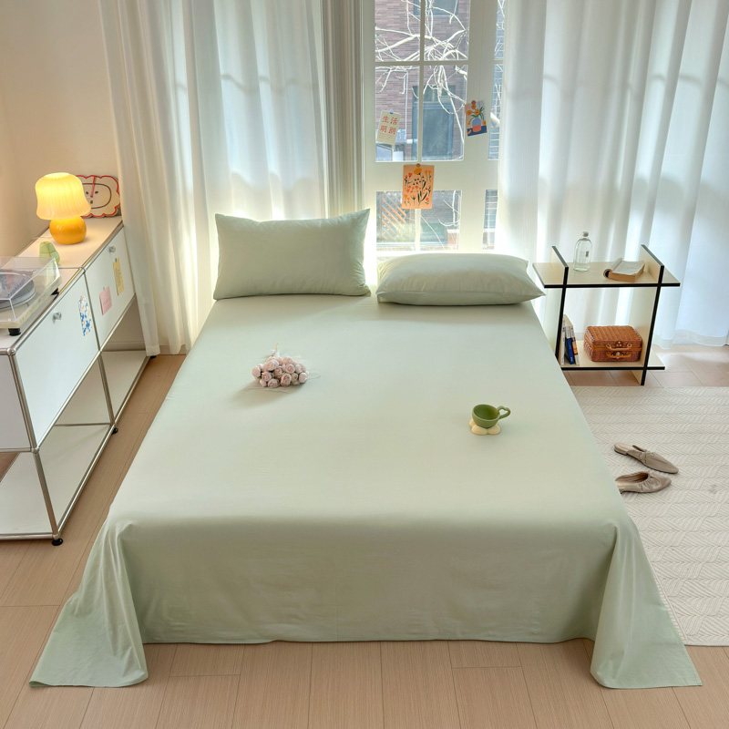 A类母婴级纯棉水洗棉床单单品 120*230CM床单 薄荷绿