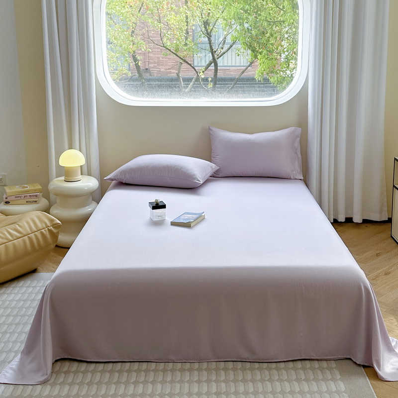 2024新款天丝莱赛尔床单纯色床单单品 120x230cm 单床单 天丝床单-葡萄紫