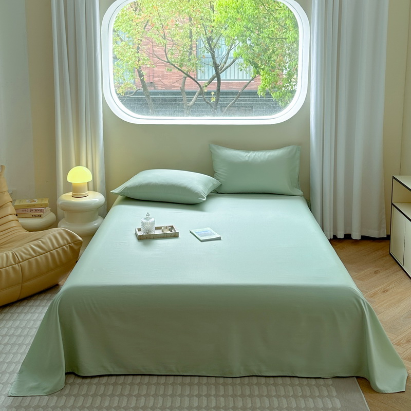 2024新款天丝莱赛尔床单纯色床单单品 120x230cm 单床单 天丝床单-森林绿