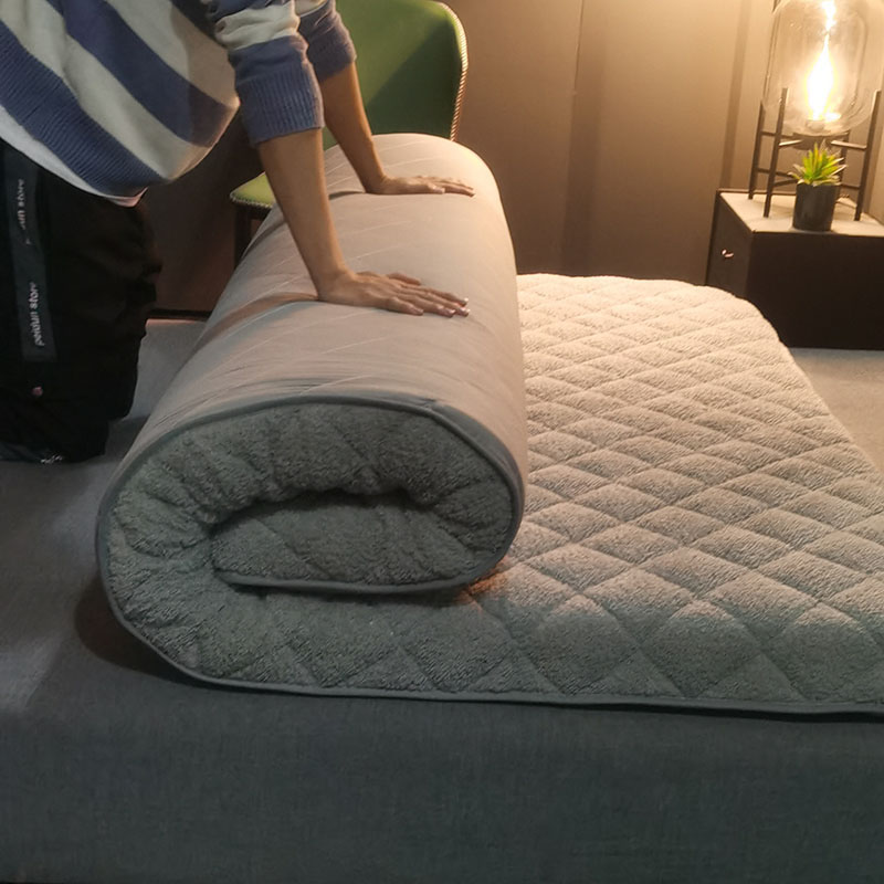 2021新款羊羔绒床垫 适用1.0m床 床垫实拍图-灰色-厚度6cm