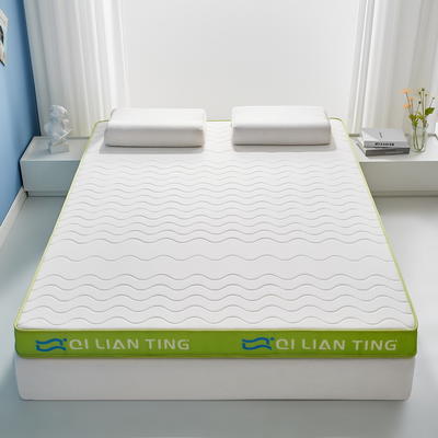 2023新款A类绗缝工艺牛奶丝乳胶记忆棉床垫—双人款 0.9*1.9m（厚度5cm） 太空绿