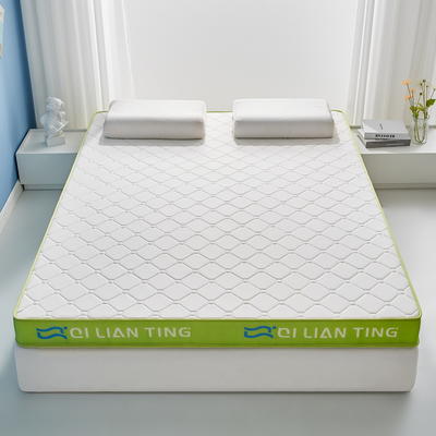 2023新款A类绗缝工艺牛奶丝乳胶记忆棉床垫—双人款 0.9*1.9m（厚度5cm） 元气绿