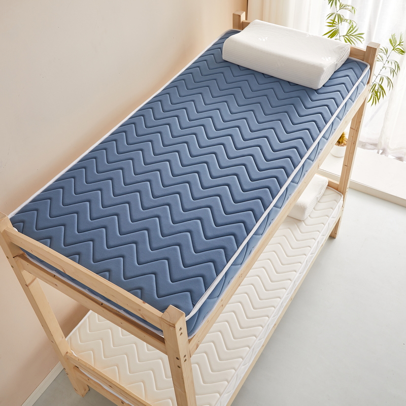 2024新款椰棕乳胶床垫记忆棉床垫系列-学生款 0.9*1.9m（厚度5cm） 曲线蓝-海绵款