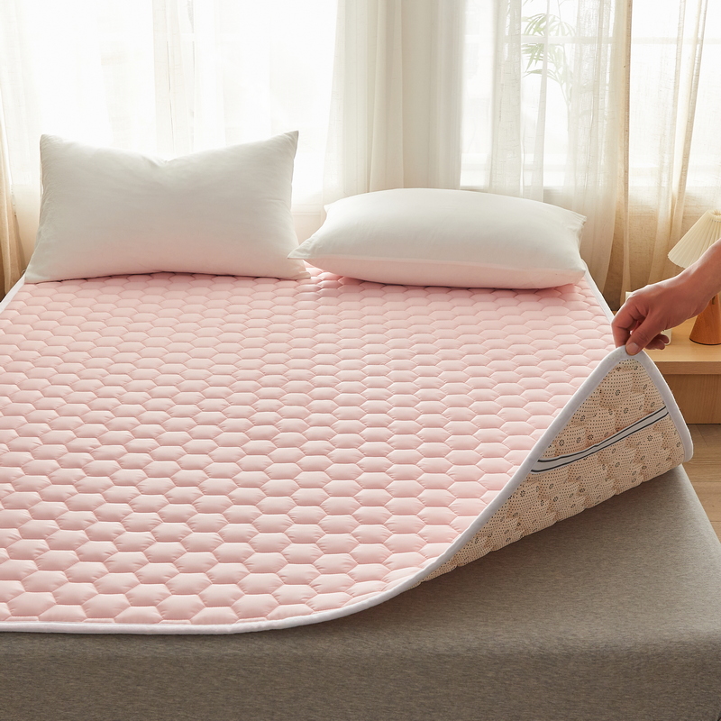 2024新款全棉羽丝棉床护垫床垫子宿舍床褥 1.0*2.0m 全棉护垫-元气粉