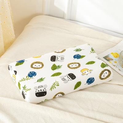 2021新款小版儿童针织棉乳胶枕枕头枕芯27*44cm 枕套一只